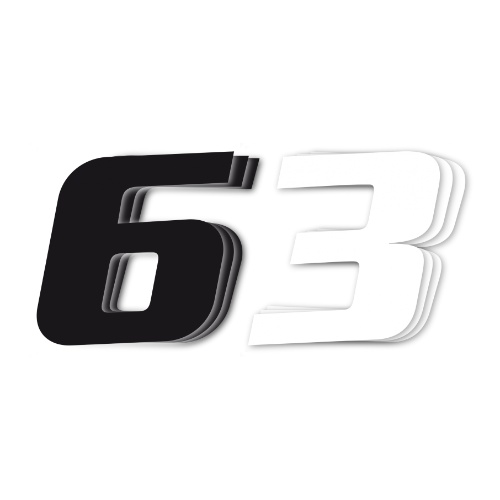 Medium number sticker kit black - 4 BL-5048/20/4