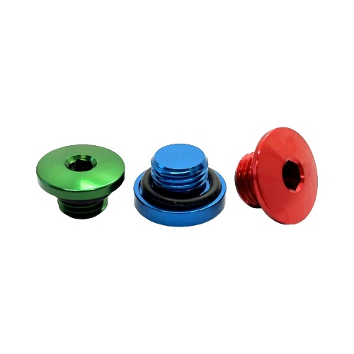 Engine case plug Fantic 450 XEF (22-24) blue DS88.3007B