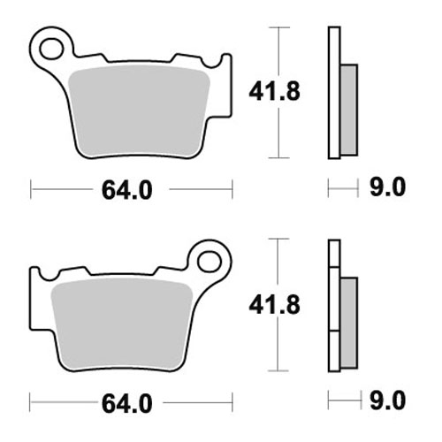 Brake pads Nissin Ducati 450 MX (25) rear race 2P-299ST-MX