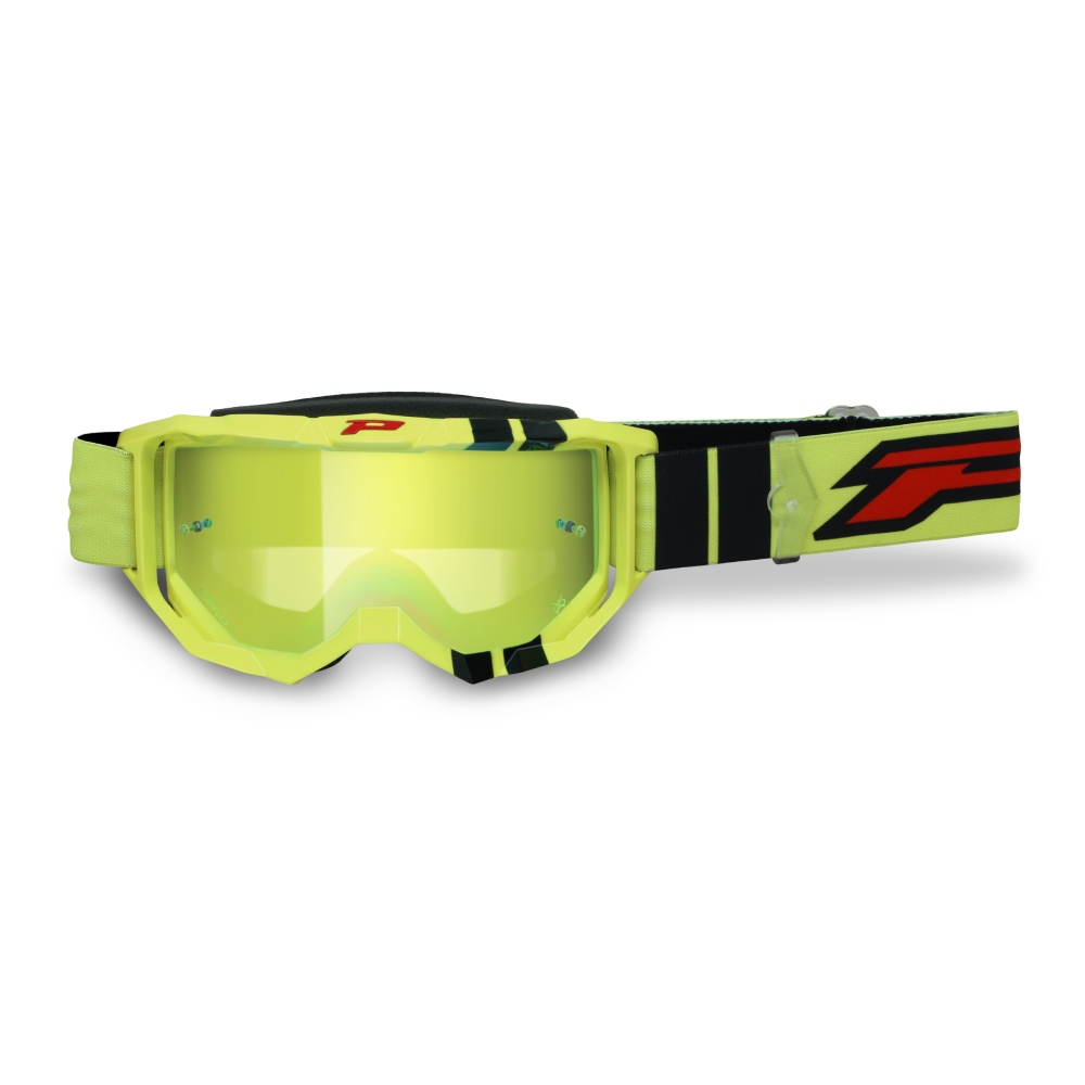 Goggles Pro Grip Vision Go - Neon yellow Black mirrored lens neon yellow 3300-299-FL