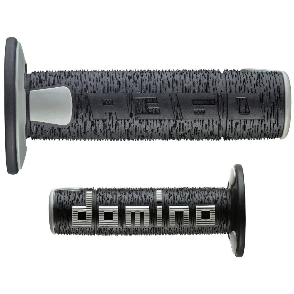 Pair of Grips off-road Domino A360 - black grey Pair of Grips off-road Domino A360 - black grey