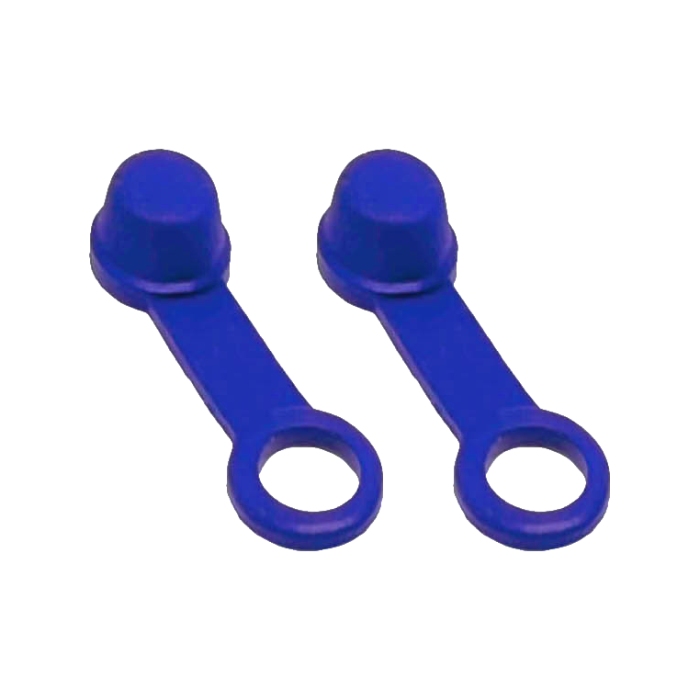 Pair of brake fluid caps blue BFC.B