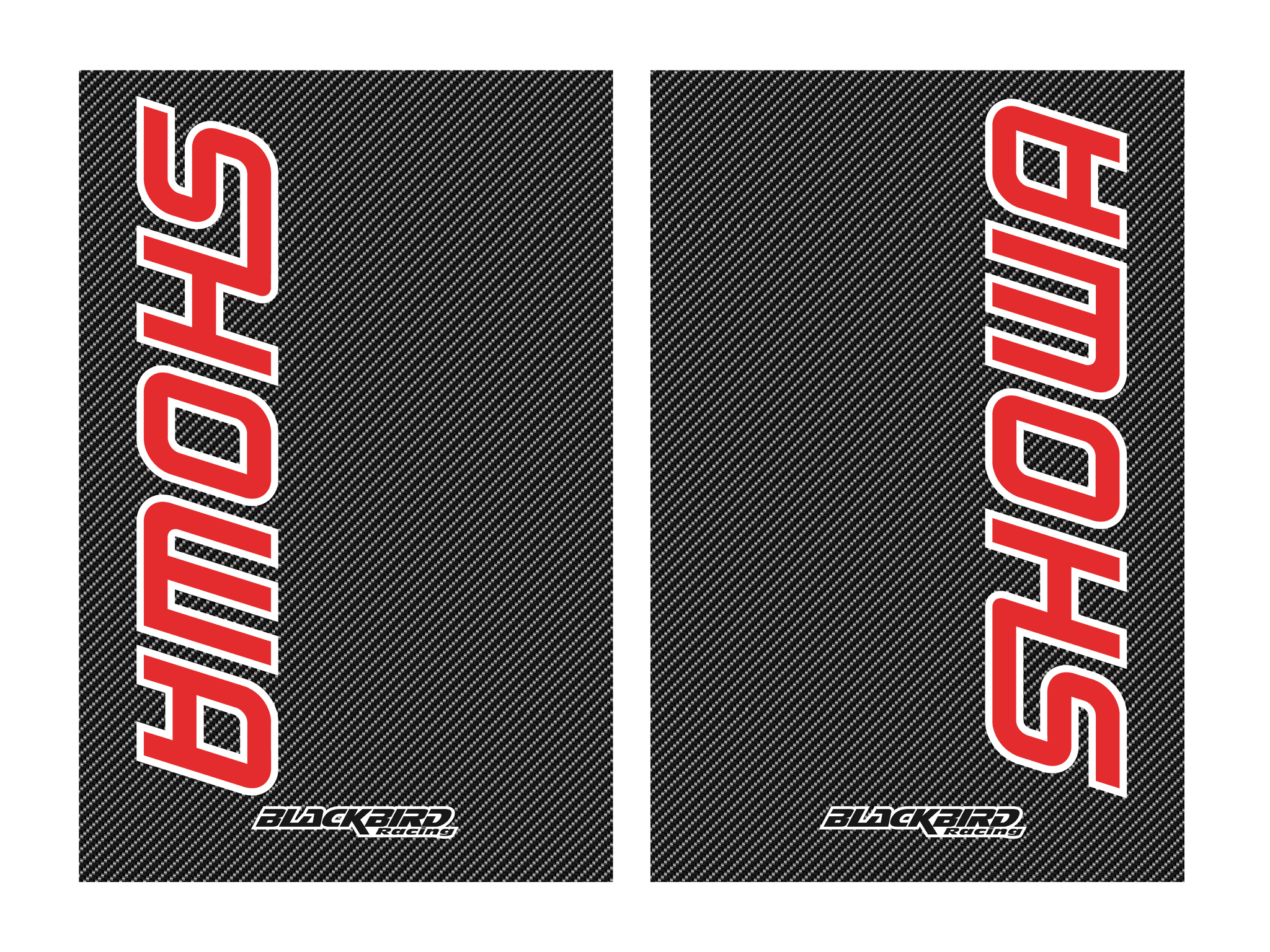 Kit sticker for Showa fork guard with carbon background Kit sticker for Showa fork guard with carbon background