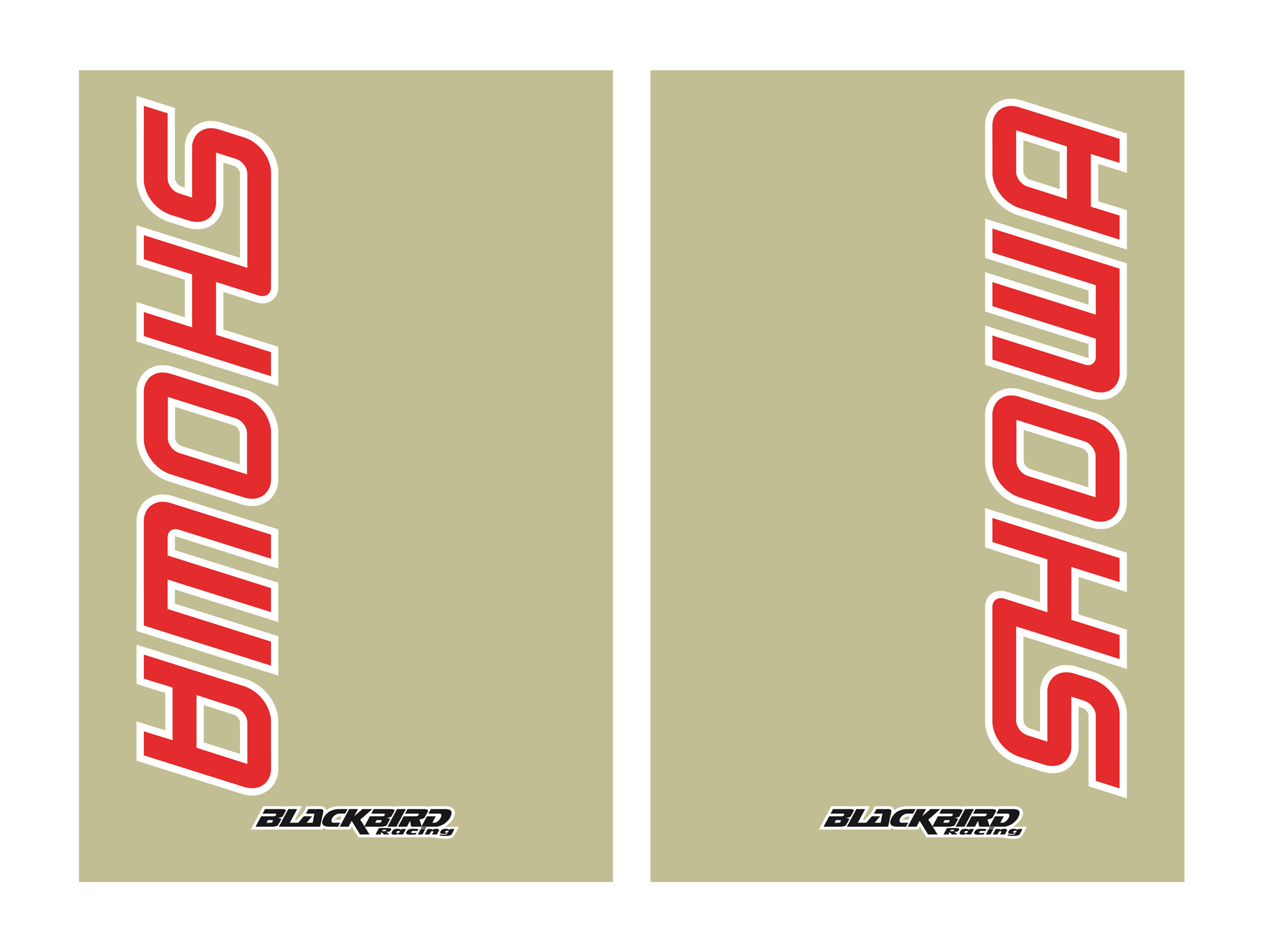 Kit sticker for Showa fork guard with transparent background Kit sticker for Showa fork guard with transparent background