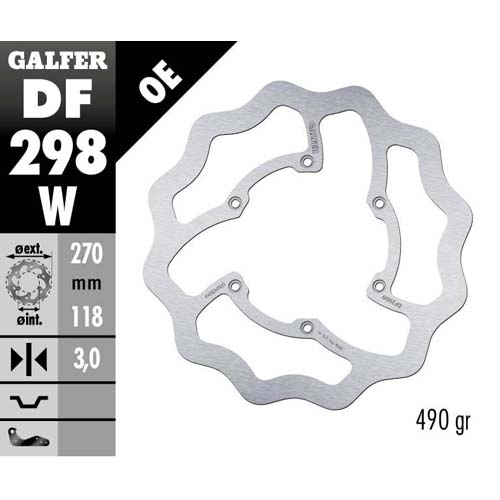 Brake disc Galfer Wave Fantic 125 XE (21-24) front DF298W