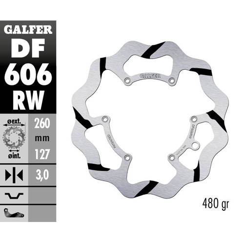 Brake disc Galfer Race Husaberg 450 FE (04-14) front DF606RW
