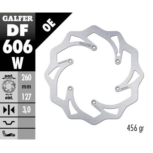 Brake disc Galfer Wave Husaberg 250 TE (11-14) front DF606W