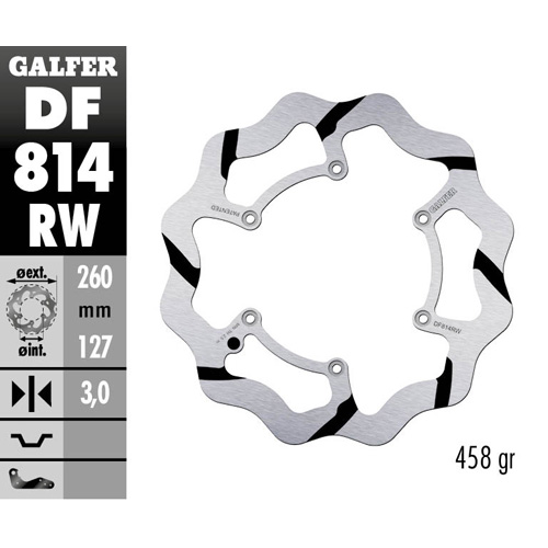 Brake disc Galfer Race Beta RR 430 (15-25) front DF814RW