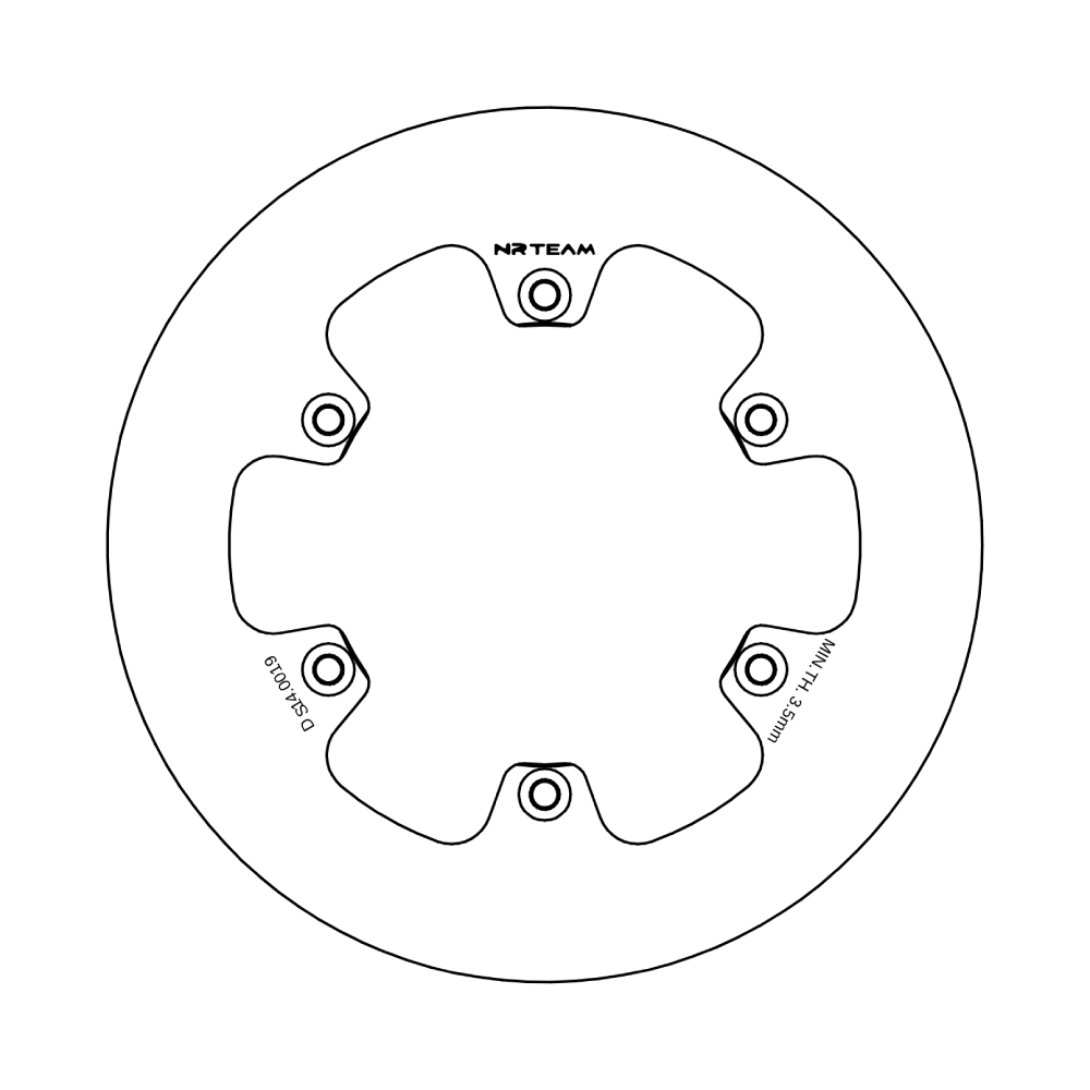 Brake disc NRTeam Husaberg 250 FE (13-14) rear solid DS14.0019