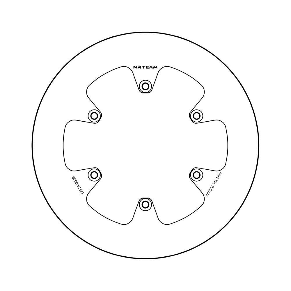 Brake disc NRTeam Beta RR 200 (19-25) rear solid DS14.0049