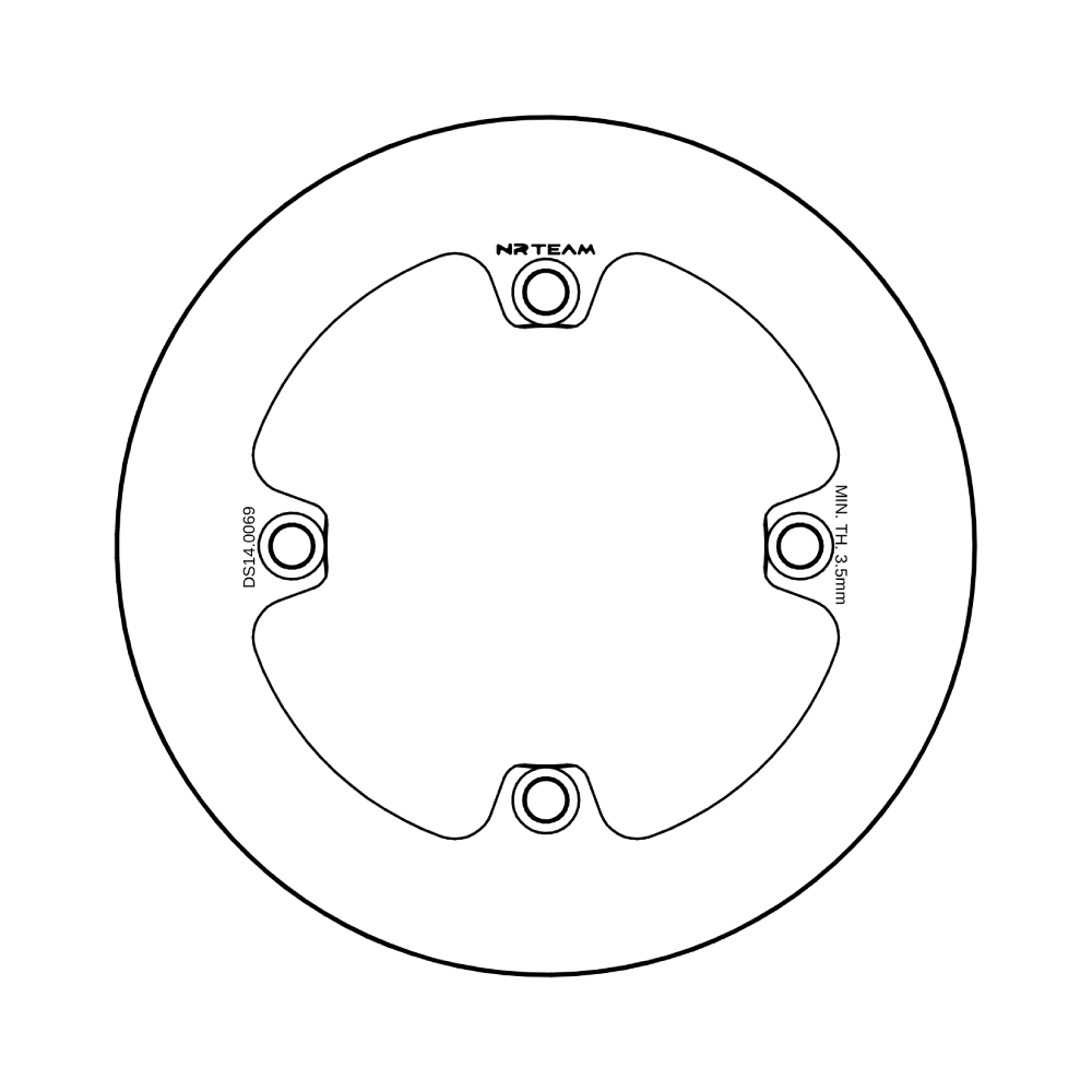 Brake disc NRTeam Sherco 250 SEF-R (14-25) rear solid DS14.0069