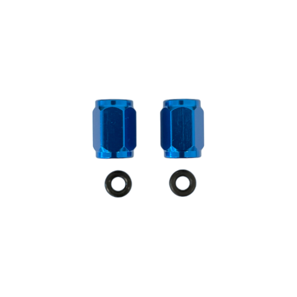 Pair of tire valve caps blue DS88.5229B