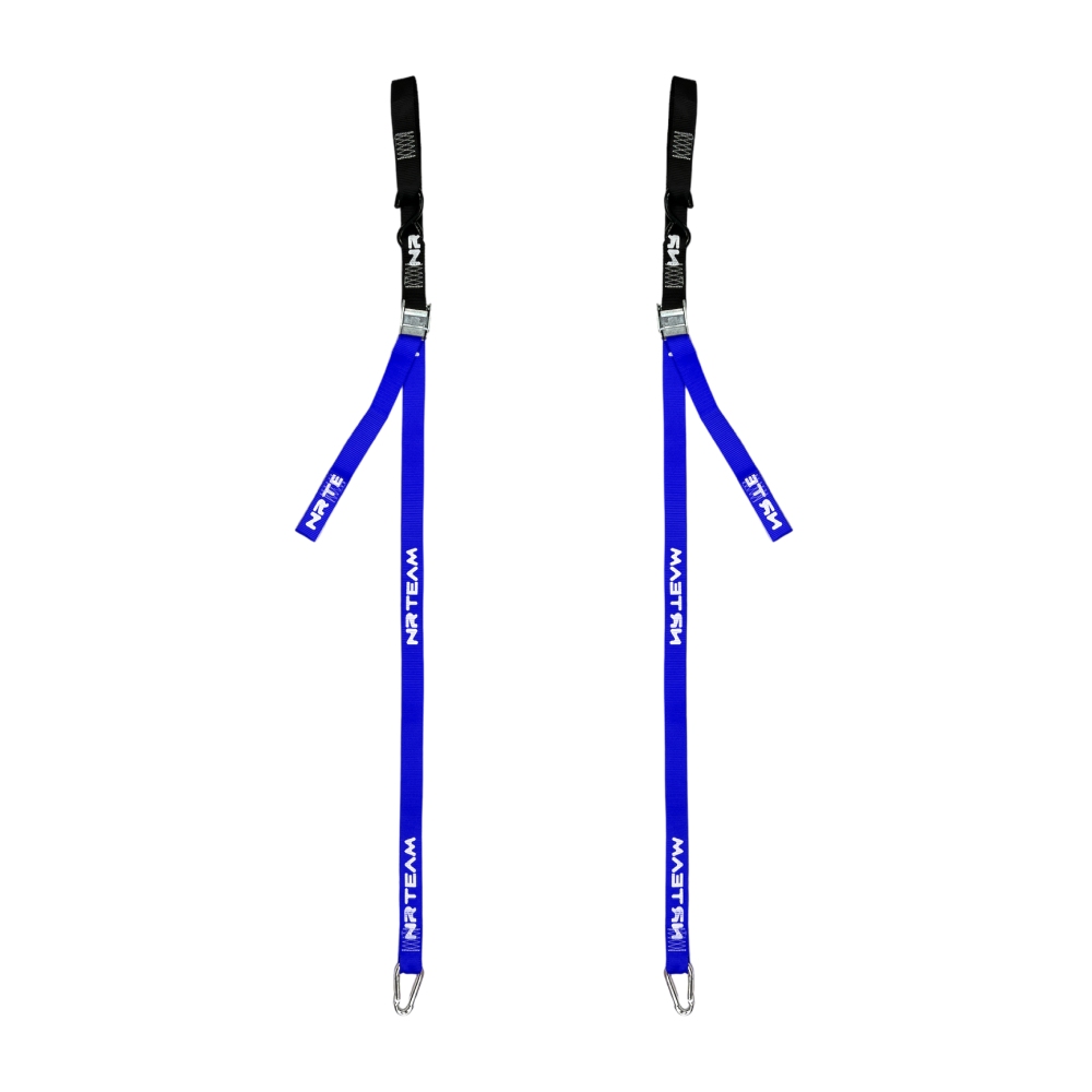 Pair of motorcycle straps Tie Down 38mm NRTeam blue DS89.TD15B