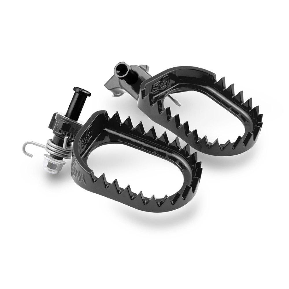 Footpegs steel S3 Sherco 450 SE-R (15-27) rear-set and lowered black ESK-1417-B