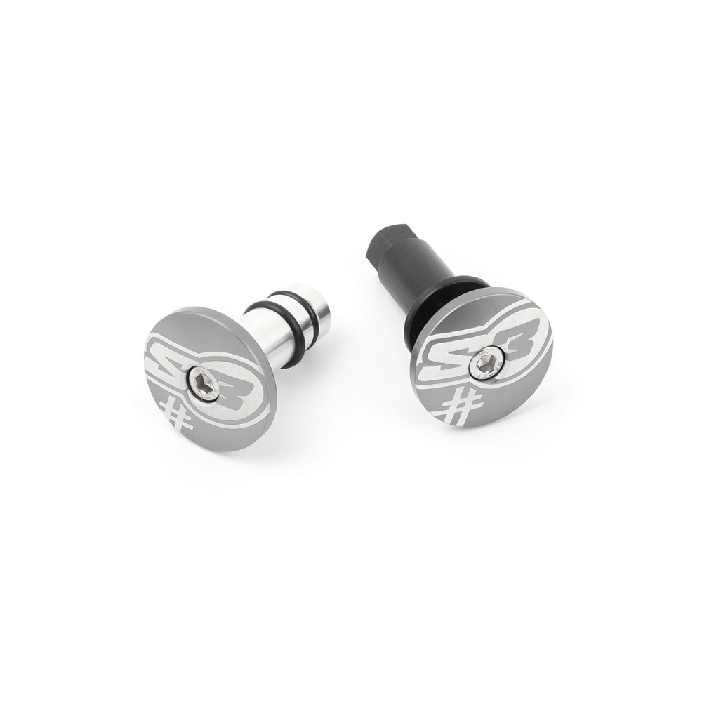 Pair of handlebar end caps S3 grey Five