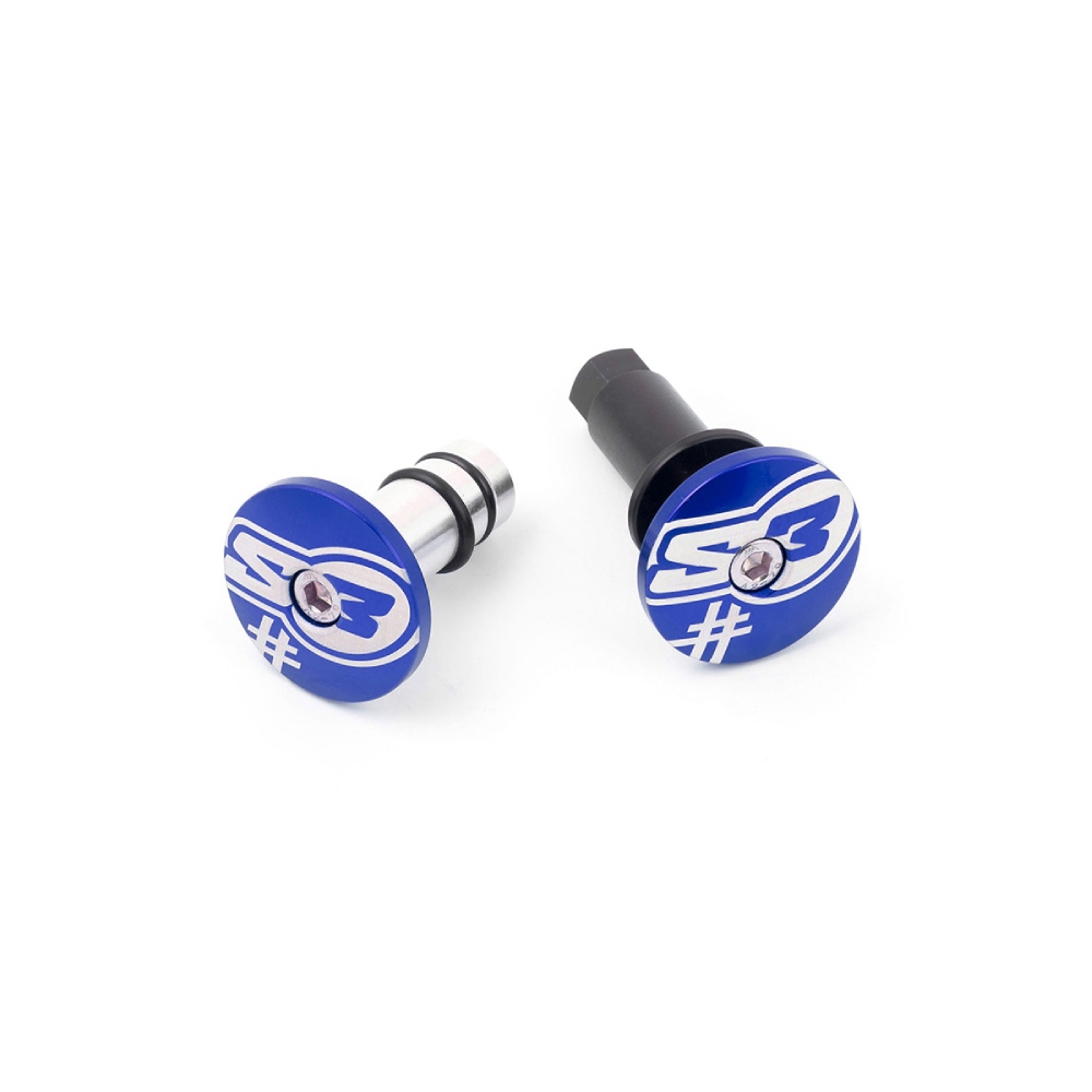 Pair of handlebar end caps S3 blue Five
