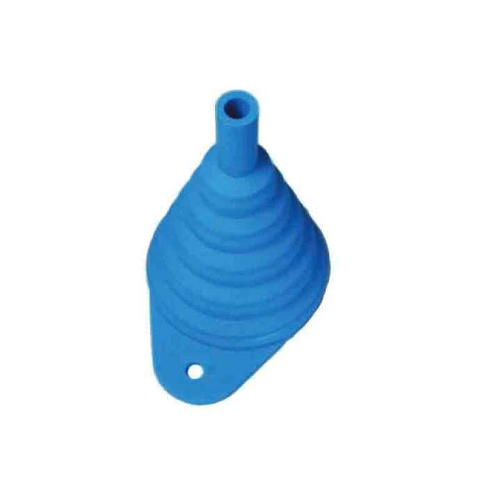 Foldable silicone funnel blue ISP.B