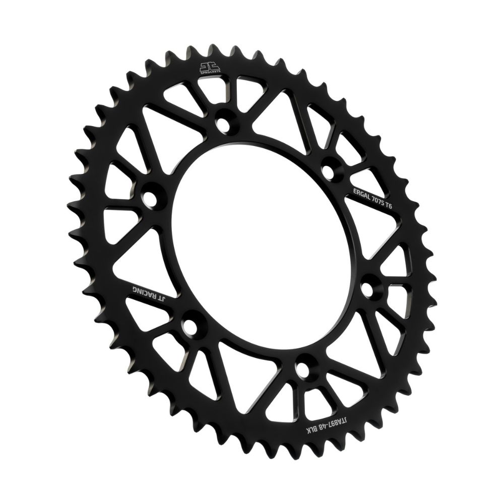 Rear sprocket JT ergal KTM 200 EXC (98-16) 48 teeth black JTA897.48BLK