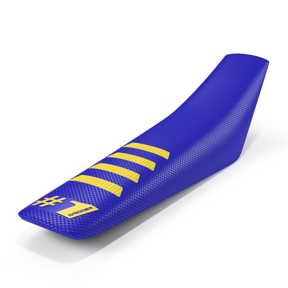 Universal seat cover Onegripper - Ribbed blue and yellow