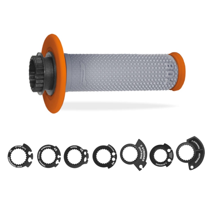 Pair of Grips Lock-On Pro Grip 708 - orange grey PG-708-293