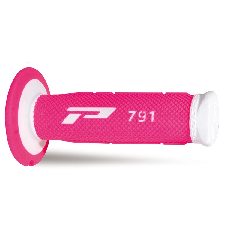Pair of Grips off-road Pro Grip 791 - white fuchsia fluo Pair of Grips off-road Pro Grip 791 - white fuchsia fluo
