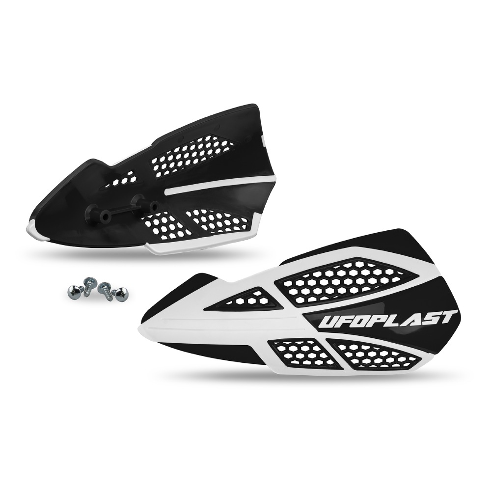Pair of handguards UFO VOYAGER for lever mounts white Pair of handguards UFO VOYAGER for lever mounts white