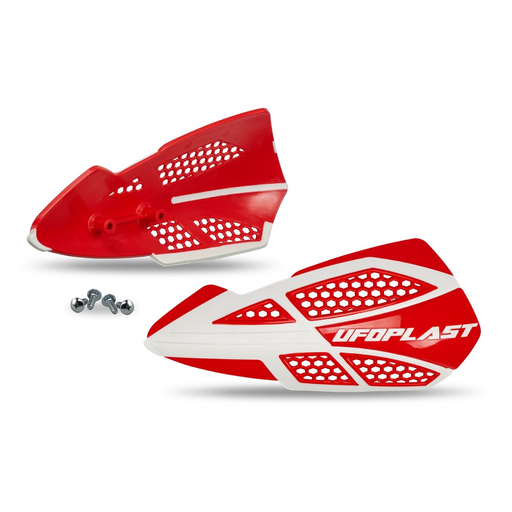 Pair of handguards UFO VOYAGER for lever mounts red Pair of handguards UFO VOYAGER for lever mounts red