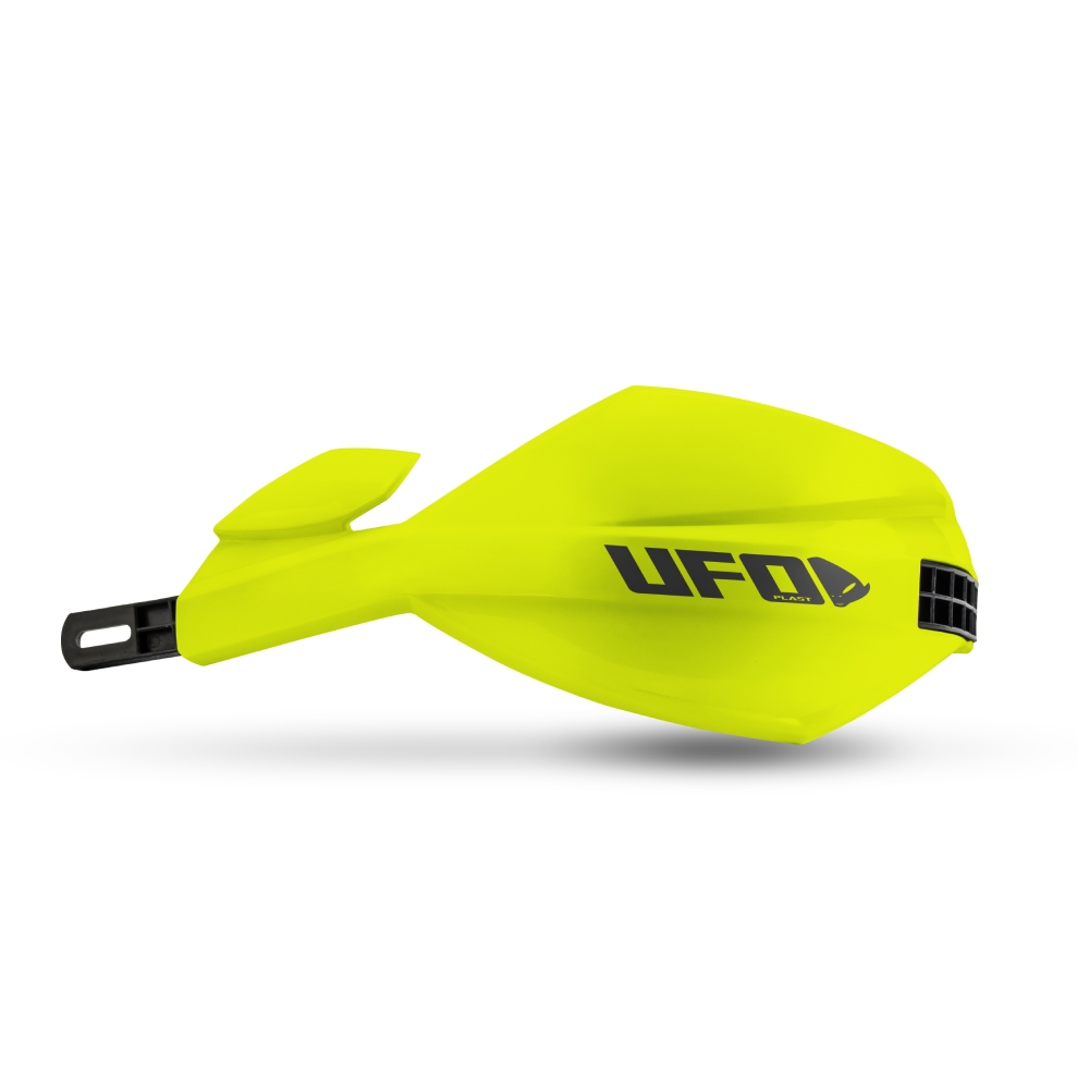 Pair of full-wrap handguards UFO MUGAN for 28.6 mm handlebars neon yellow PM01673-DFLU