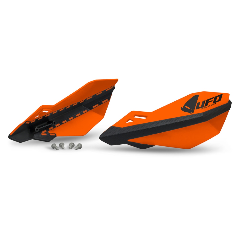 Pair of handguards UFO TRAXION for lever mounts orange Pair of handguards UFO TRAXION for lever mounts orange