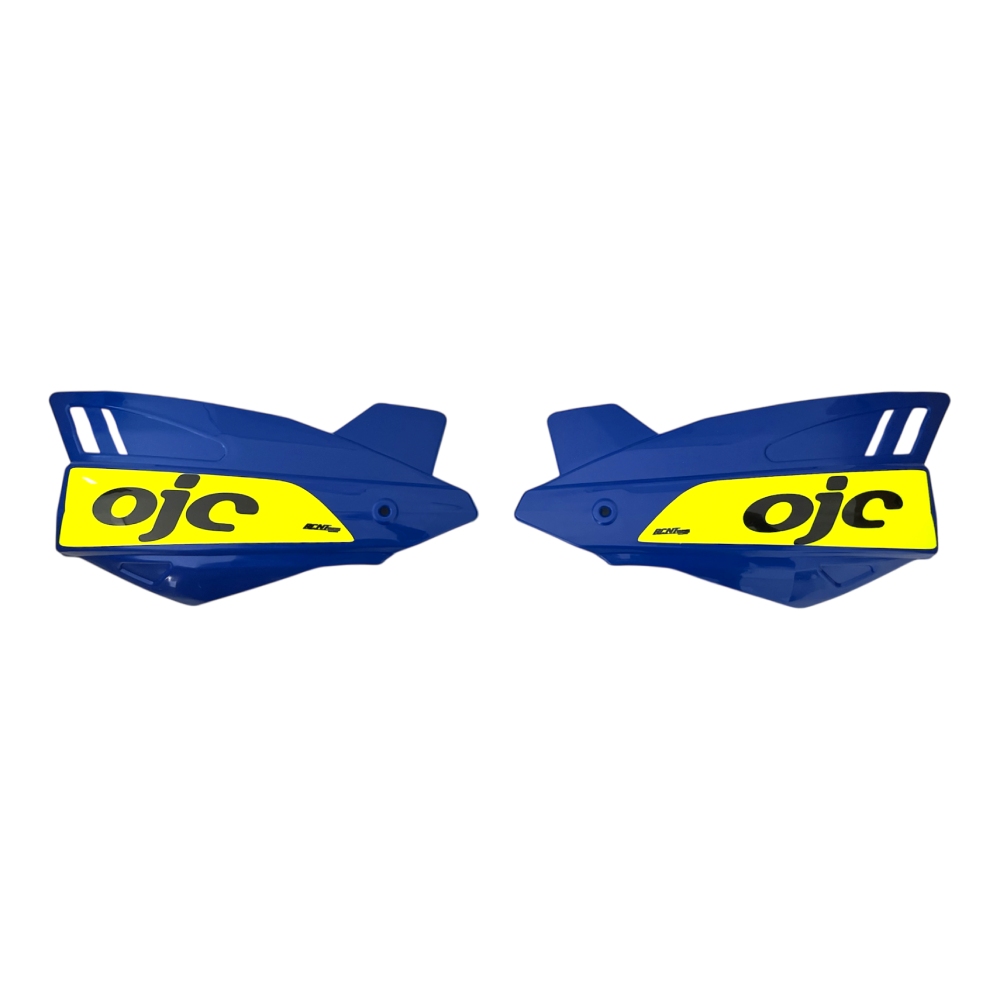Pair of handguards OJC SHARK universal blue (neon yellow sticker) Pair of handguards OJC SHARK universal blue (neon yellow sticker)