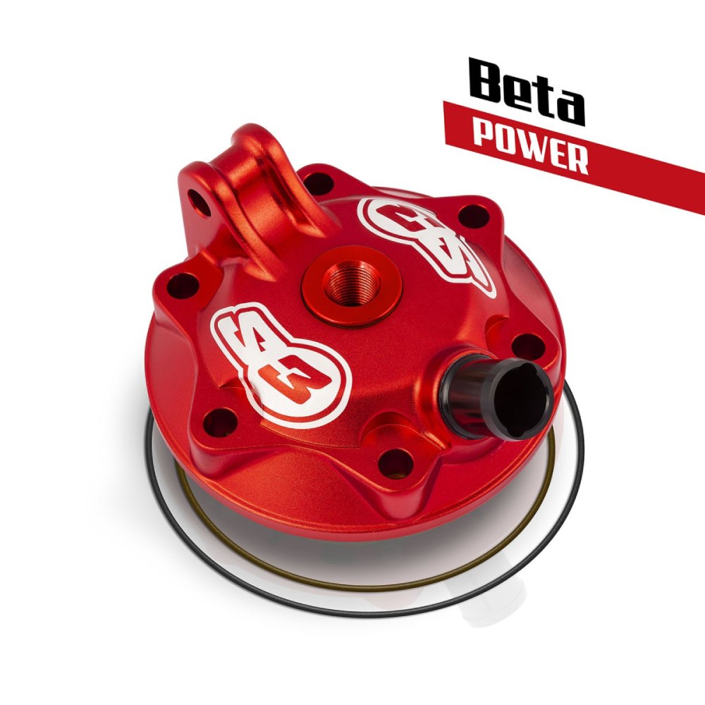 Cylinder head S3 Beta RR 250 (18-25) - Power red PWR-BETARR-250-R