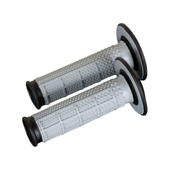 Pair of Grips off-road Renthal Dual Half Waffle Tapered - black grey R-G154