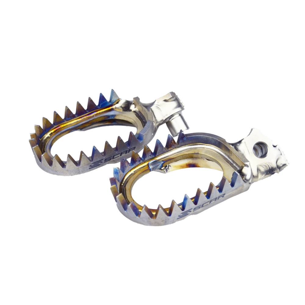 Footpegs titanium Scar Fantic 250 XXF (22-24) Anti-Mud S1516AM