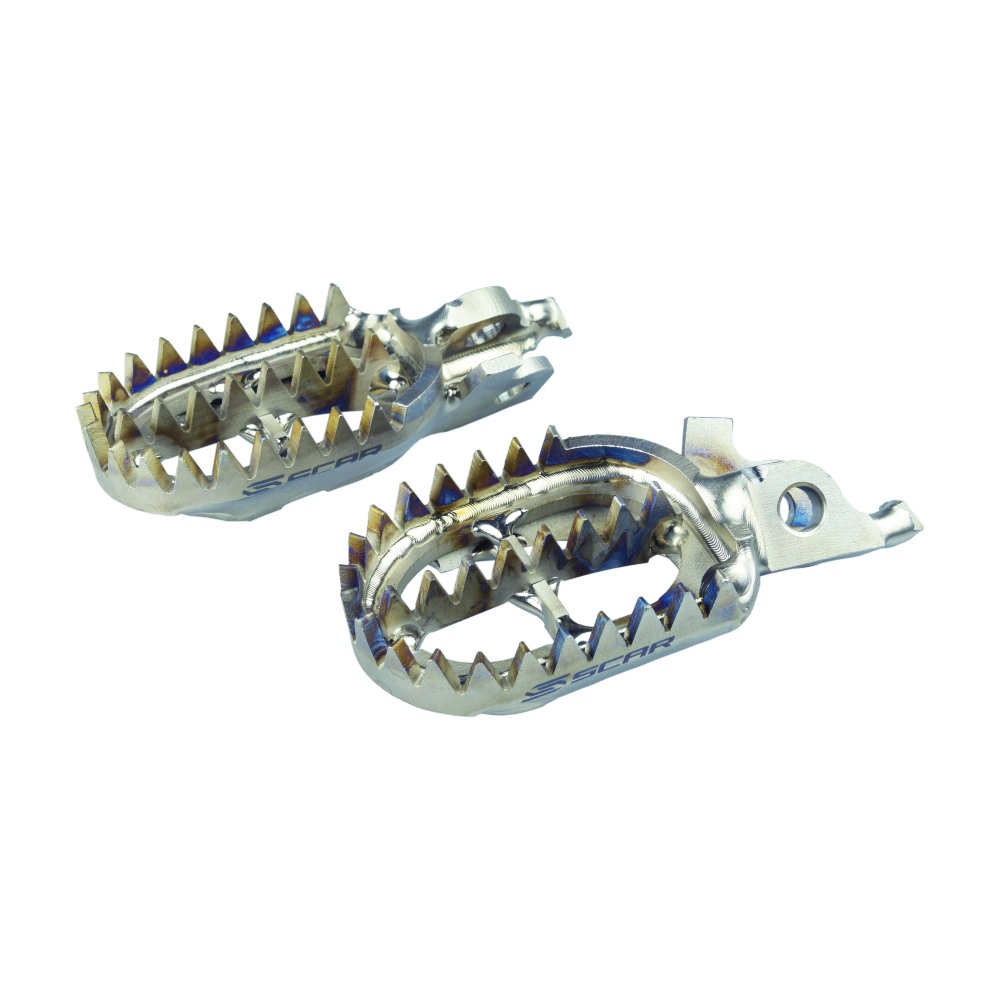 Footpegs titanium Scar Honda CRF 450 RX (17-26) Gripper S2516