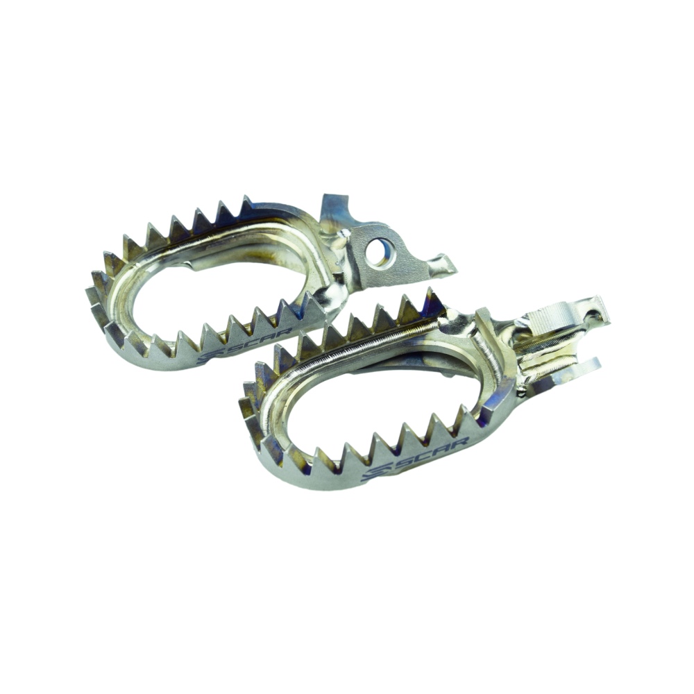 Footpegs titanium Scar Honda CR 250 (02-07) Anti-Mud S2516AM