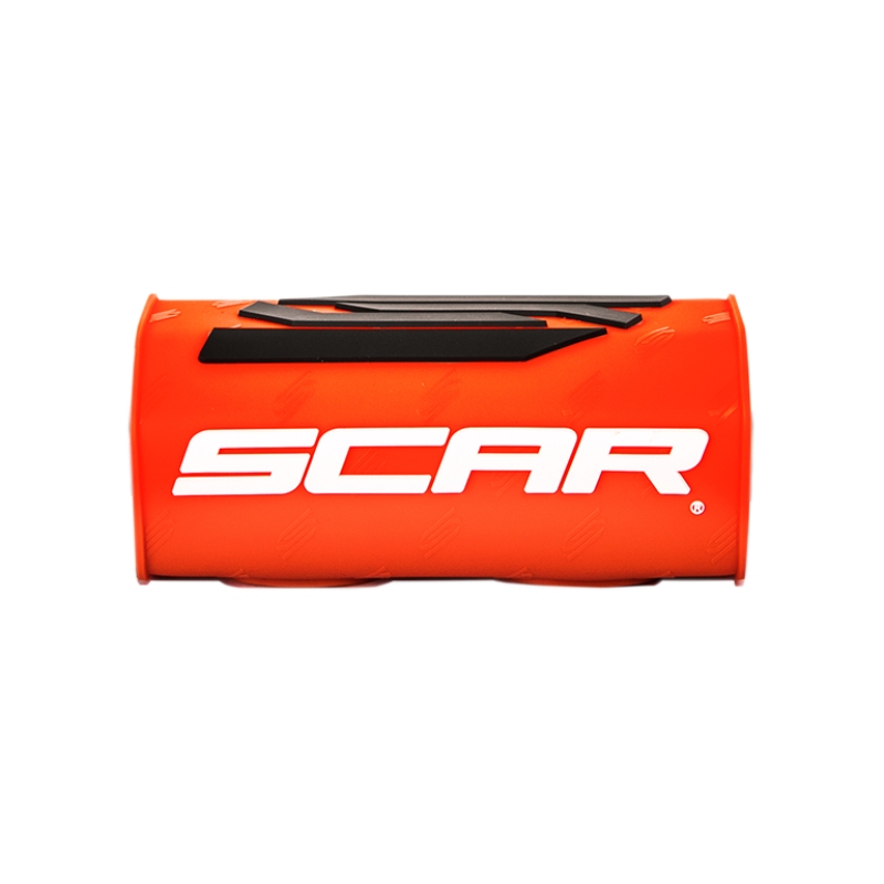 Handlebar pad Scar neon orange and white - Handlebar without crossbar Handlebar pad Scar neon orange and white - Handlebar without crossbar