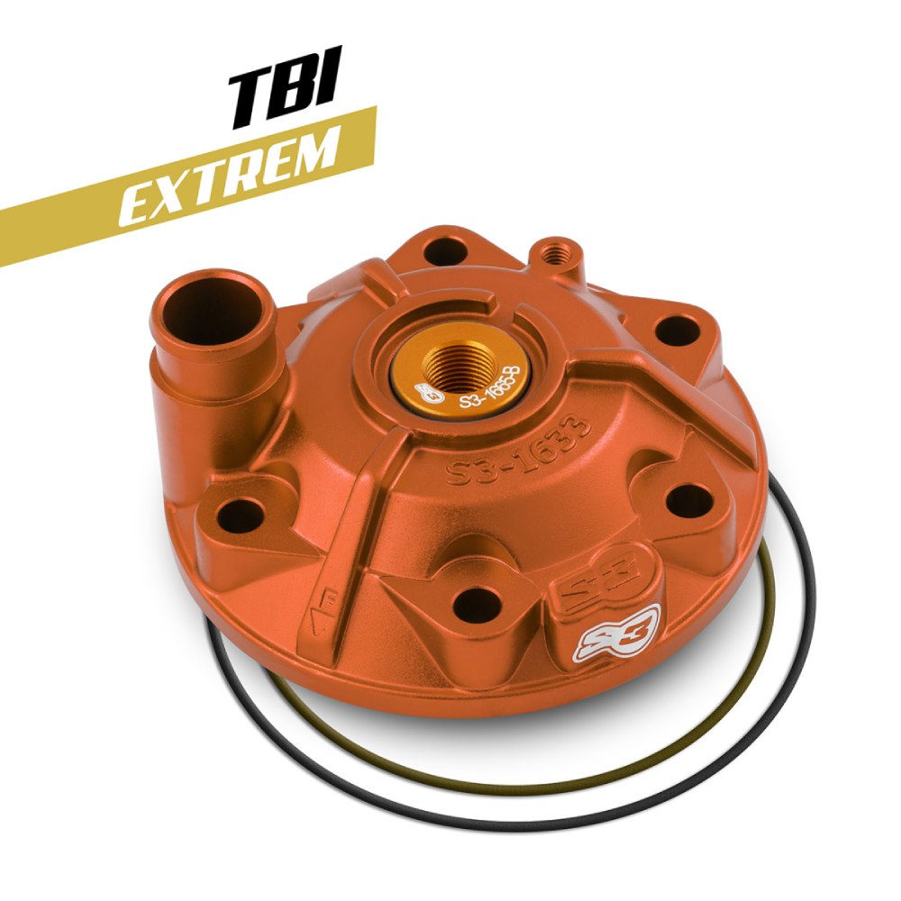 Cylinder head S3 KTM 300 SX (23-27) - Extreme orange XTR-163-300-O